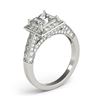 Image 3 : 2.1 ctw Certified VS/SI Princess Diamond Halo Ring 18k White Gold - REF-218M2G