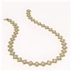 Image 2 : 31.92 ctw Princess Cut Diamond Micro Pave Necklace 18K Yellow Gold - REF-4440A3N