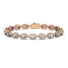 Image 1 : 8.13 ctw Marquise Cut Diamond Micro Pave Bracelet 18K Rose Gold - REF-684R3K