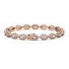 Image 2 : 8.13 ctw Marquise Cut Diamond Micro Pave Bracelet 18K Rose Gold - REF-684R3K