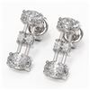 Image 1 : 3 ctw Oval & Marquise Cut Diamond Earrings 18K White Gold - REF-450Y2X