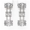 Image 2 : 3 ctw Oval & Marquise Cut Diamond Earrings 18K White Gold - REF-450Y2X