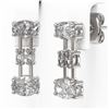 Image 3 : 3 ctw Oval & Marquise Cut Diamond Earrings 18K White Gold - REF-450Y2X