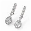 Image 1 : 3 ctw Pear Cut Diamond Designer Earrings 18K White Gold - REF-618G3W