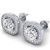Image 2 : 1.35 ctw Certified VS/SI Diamond Stud Micro Earrings 14k White Gold - REF-177H3R