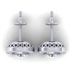 Image 3 : 1.35 ctw Certified VS/SI Diamond Stud Micro Earrings 14k White Gold - REF-177H3R