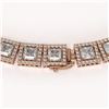 Image 3 : 41.80 ctw Princess Cut Diamond Micro Pave Necklace 18K Rose Gold - REF-5789G3W