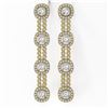 Image 2 : 3.75 ctw Cushion Cut Diamond Designer Earrings 18K Yellow Gold - REF-477A3N
