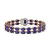 Image 3 : 30.12 ctw Sapphire & Diamond Bracelet 14K Rose Gold - REF-336K4Y