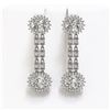 Image 1 : 7.47 ctw Rare Oval Diamond Earrings 18K White Gold - REF-1286X8A