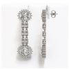 Image 2 : 7.47 ctw Rare Oval Diamond Earrings 18K White Gold - REF-1286X8A