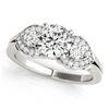 Image 2 : 1.8 ctw Certified VS/SI Diamond 3 Stone 2pc Wedding Set 14k White Gold - REF-390A8N