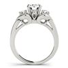 Image 3 : 1.8 ctw Certified VS/SI Diamond 3 Stone 2pc Wedding Set 14k White Gold - REF-390A8N