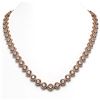 Image 1 : 21.69 ctw Cushion Cut Diamond Micro Pave Necklace 18K Rose Gold - REF-1831H4R