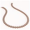 Image 2 : 21.69 ctw Cushion Cut Diamond Micro Pave Necklace 18K Rose Gold - REF-1831H4R