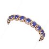 Image 2 : 44.22 ctw Sapphire & Diamond Bracelet 18K Rose Gold - REF-890G9W