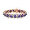 Image 3 : 44.22 ctw Sapphire & Diamond Bracelet 18K Rose Gold - REF-890G9W