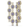 Image 2 : 20.40 ctw Tanzanite & Diamond Earrings 18K Yellow Gold - REF-889N3F