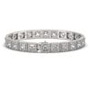 Image 2 : 18.24 ctw Princess Cut Diamond Micro Pave Bracelet 18K White Gold - REF-2522R8K
