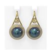 Image 1 : 1.31 ctw Diamond & Pearl Earrings 18K Yellow Gold - REF-185W5H