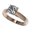 Image 1 : 1.25 ctw Certified VS/SI Quality Cushion Cut Diamond Ring 10k Rose Gold - REF-304A6N