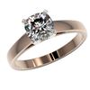 Image 2 : 1.25 ctw Certified VS/SI Quality Cushion Cut Diamond Ring 10k Rose Gold - REF-304A6N