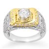 Image 1 : 2.05 ctw Certified VS/SI Diamond Ring Solid 2-Tone 14k 2-Tone Gold - REF-300X2A