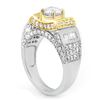 Image 2 : 2.05 ctw Certified VS/SI Diamond Ring Solid 2-Tone 14k 2-Tone Gold - REF-300X2A