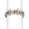 Image 1 : 26.75 ctw Canary Citrine & Diamond Bracelet 18K White Gold - REF-683K5Y