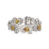 Image 3 : 26.75 ctw Canary Citrine & Diamond Bracelet 18K White Gold - REF-683K5Y