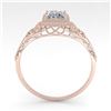 Image 3 : 0.50 ctw VS/SI Princess Diamond Engagment Ring Art Deco 18k Rose Gold - REF-113Y8X