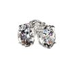 Image 3 : 1 ctw Certified VS/SI Quality Oval Diamond Stud Earrings 10k White Gold - REF-120M3G