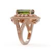 Image 3 : 6.08 ctw Certified Tourmaline & Diamond Victorian Ring 14K Rose Gold - REF-208G8W