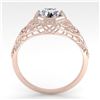 Image 3 : 1.01 ctw VS/SI Diamond Engagment Ring Art Deco 18k Rose Gold - REF-302Y2X