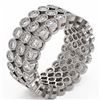 Image 2 : 4.62 ctw Diamond Designer Ring 18K White Gold - REF-380X8A