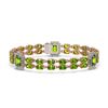 Image 1 : 17.64 ctw Peridot & Diamond Bracelet 14K Rose Gold - REF-256G5W