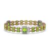 Image 2 : 17.64 ctw Peridot & Diamond Bracelet 14K Rose Gold - REF-256G5W