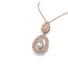Image 2 : 1.5 ctw Diamond & Pearl Necklace 18K Rose Gold - REF-226F9M