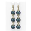 Image 1 : 3 ctw Diamond & Pearl Earrings 18K Yellow Gold - REF-358H9R