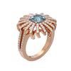 Image 1 : 3.05 ctw Aquamarine & Diamond Ring 18K Rose Gold - REF-185G5W