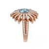 Image 2 : 3.05 ctw Aquamarine & Diamond Ring 18K Rose Gold - REF-185G5W