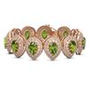 Image 1 : 57.24 ctw Tourmaline & Diamond Victorian Bracelet 14K Rose Gold - REF-1769A5N