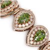 Image 3 : 57.24 ctw Tourmaline & Diamond Victorian Bracelet 14K Rose Gold - REF-1769A5N