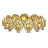 Image 1 : 46.44 ctw Canary Citrine & Diamond Victorian Bracelet 14K Yellow Gold - REF-1328K2Y