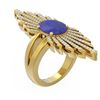 Image 1 : 5.07 ctw Sapphire & Diamond Ring 18K Yellow Gold - REF-263W6H