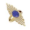 Image 3 : 5.07 ctw Sapphire & Diamond Ring 18K Yellow Gold - REF-263W6H