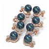 Image 3 : 4.12 ctw Diamond & Pearl Earrings 18K Rose Gold - REF-470A2N