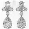 Image 2 : 2.75 ctw Pear Cut Diamond Designer Earrings 18K White Gold - REF-340Y3X