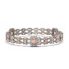 Image 2 : 16.85 ctw Morganite & Diamond Bracelet 14K White Gold - REF-324H4R