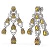 Image 2 : 17.84 ctw Canary Citrine & Diamond Earrings 18K White Gold - REF-368N9F